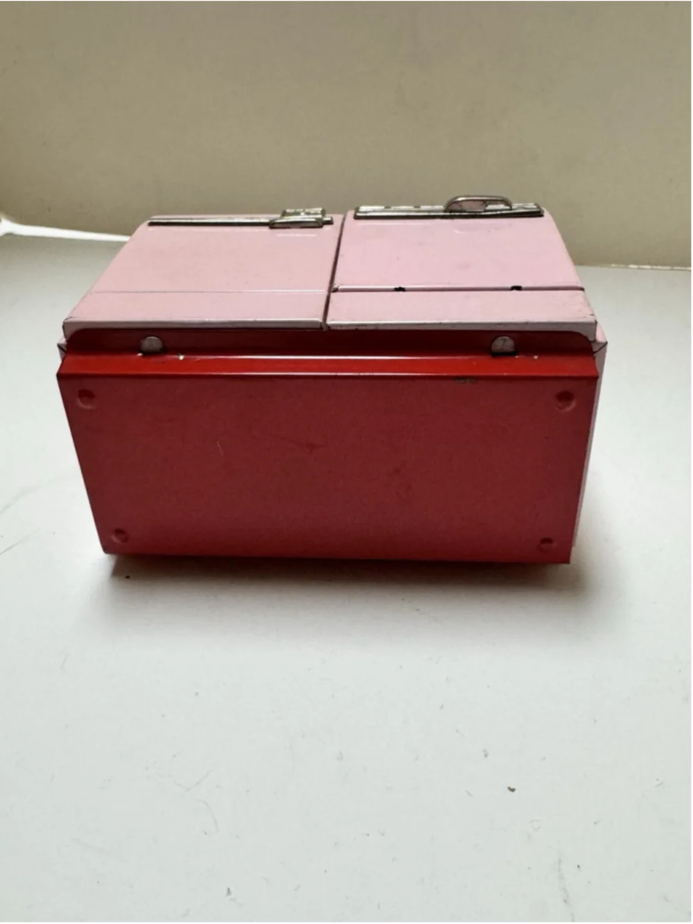 Vintage 1950s Japan Tin Litho Electric Dollhouse Pink Sink & Dishwasher Or Oven